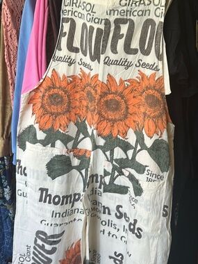 SUNFLOWER SACK OVERALLS NWOT sz OS